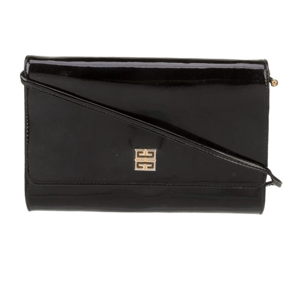 Givenchy Black Patent Leather Shoulder Bag